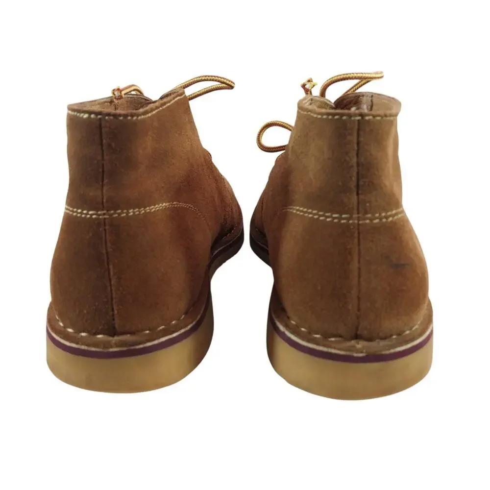 PROPET! FAWN BROWN GENUINE SUEDE LEATHER STITCHED SOLE ANKLE BOOTS! SZ 9.5W
